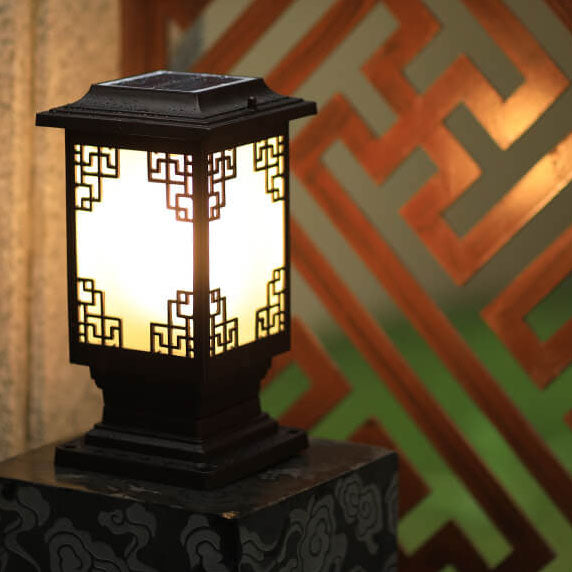 Chinese window square gold landscape lighting — Large