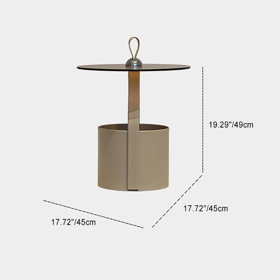 Minimalist Glass Cylinder Coffee Table