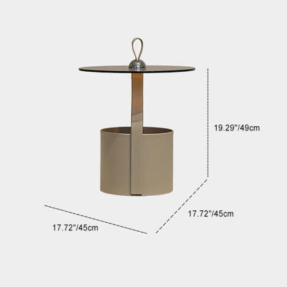 Minimalist Glass Cylinder Coffee Table
