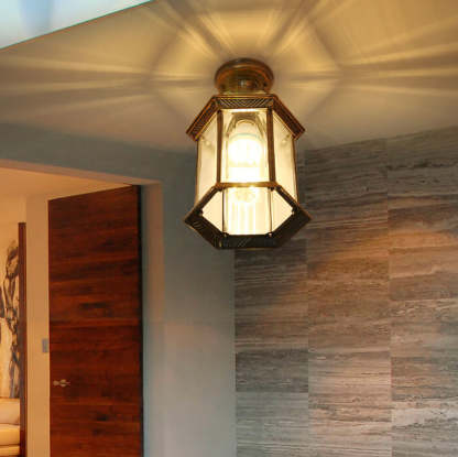 European Outdoor Hexagonal Lantern Waterproof