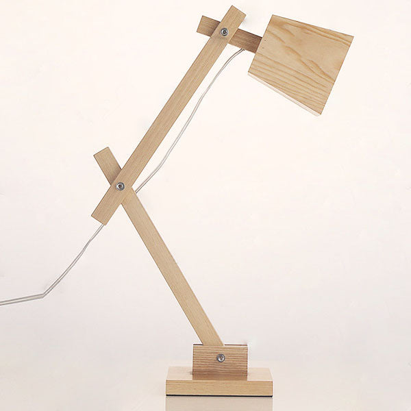 Japanese Solid Wood Trapezoidal Adjustable Lamp