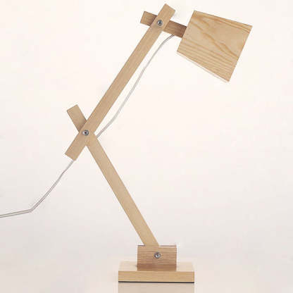 Japanese Solid Wood Trapezoidal Adjustable Lamp