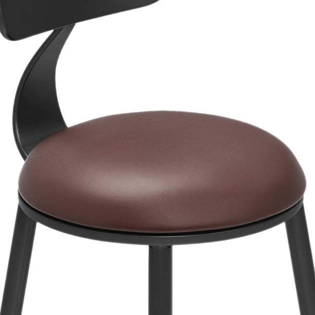 Industrial Faux Leather Bar Stool