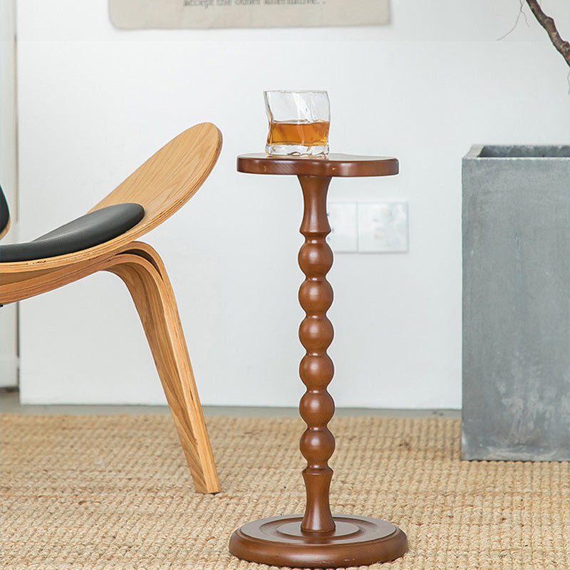 Vintage Orb Gourd Wood Side Table