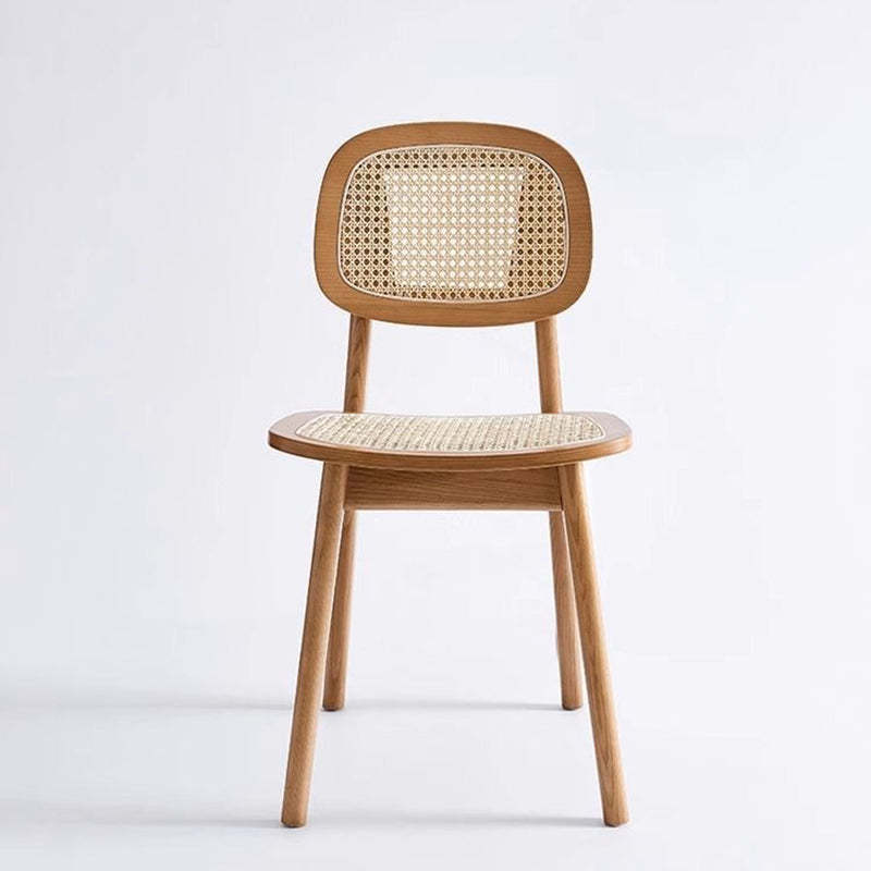 Minimalist Rattan Solid Wood Dining Chair