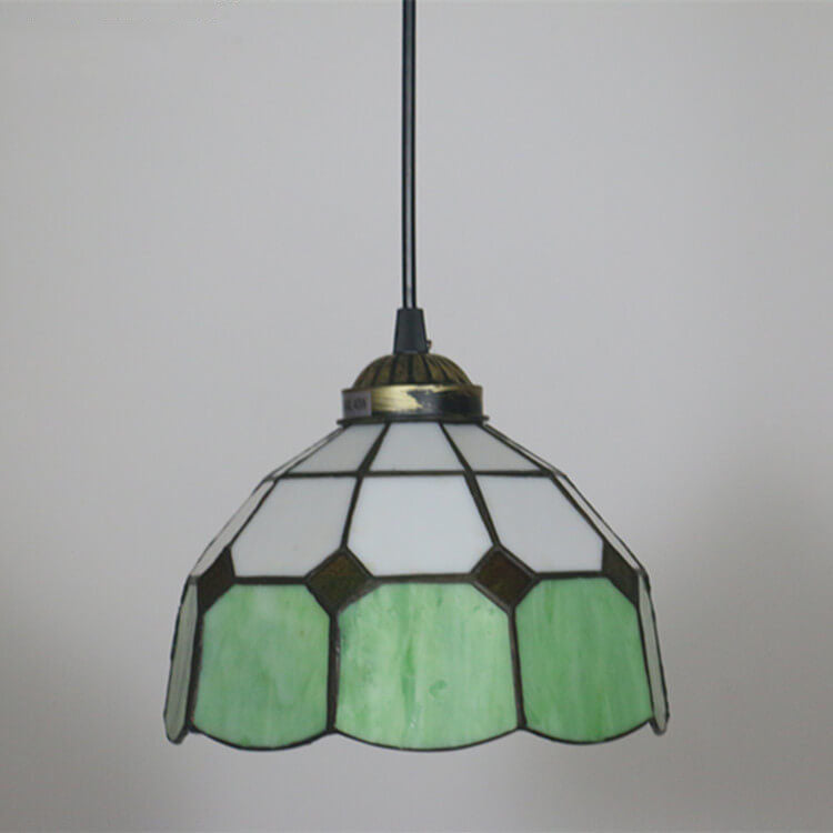 Tiffany European Stained Glass Dome Pendant Light
