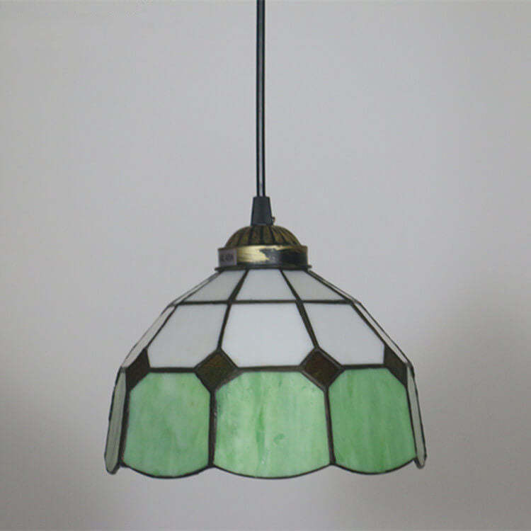 Tiffany European Stained Glass Dome Pendant Light