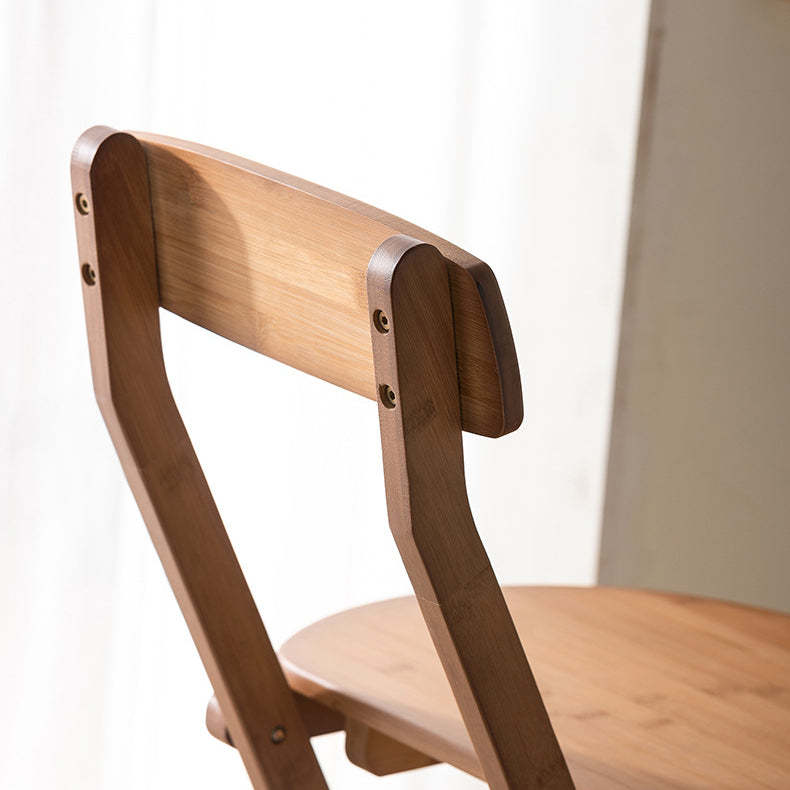 Retro Round Foldable Wood Bar Stool