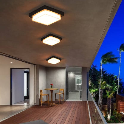 Modern Outdoor Aluminum Induction Flush Light