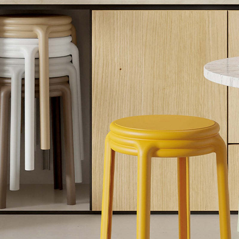 Scandinavian Macaron Round Stackable Plastic Chair