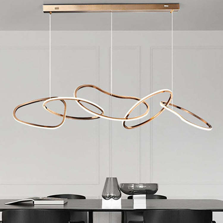 Nordic Stainless Steel Toroidal LED Chandelier