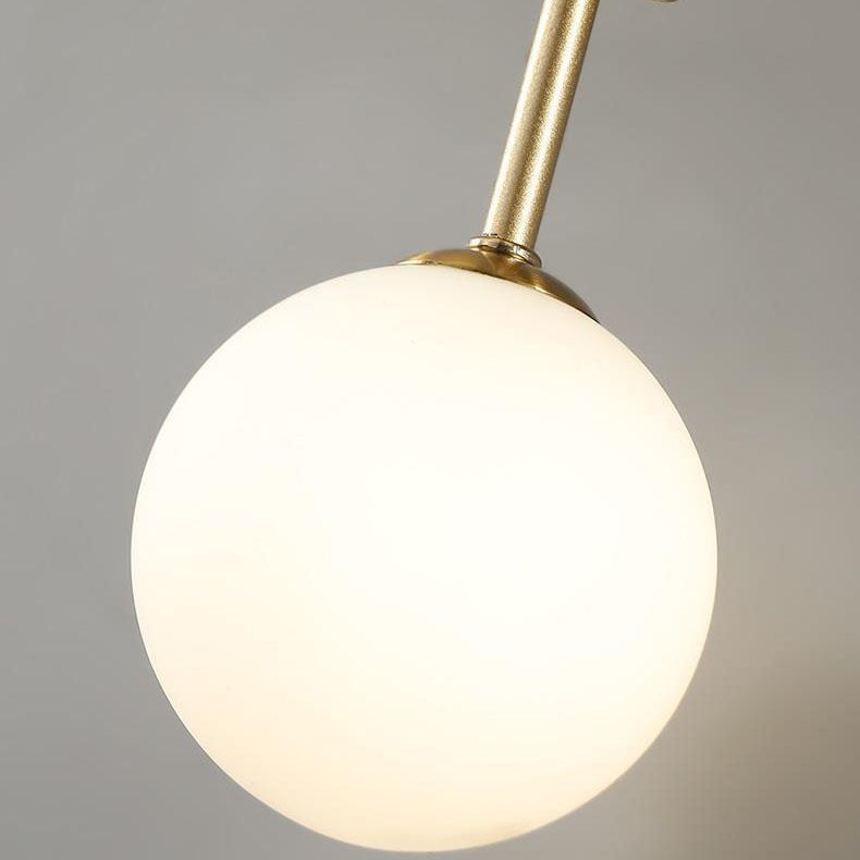 Gray minimalist orb wall sconces — Left / White / 220V-240V (UK/AU