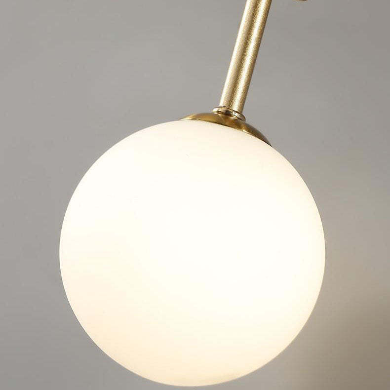 Gray minimalist orb wall sconces — Left / White / 220V-240V (UK/AU