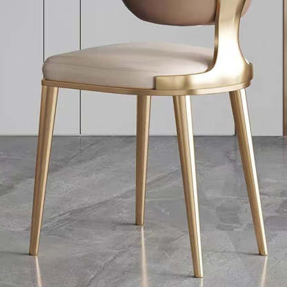 Scandinavian Microfiber Leather Square Cushion Dining Chair