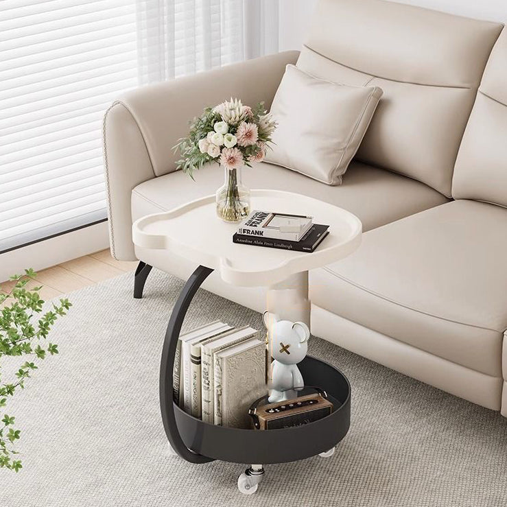 Nordic Round Wood 2-Tier Side Table
