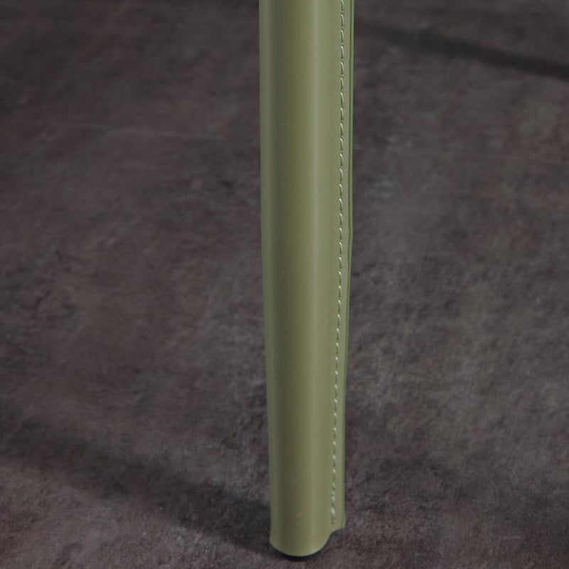 Minimalist Leather Steel Wing-Back Dining Chair