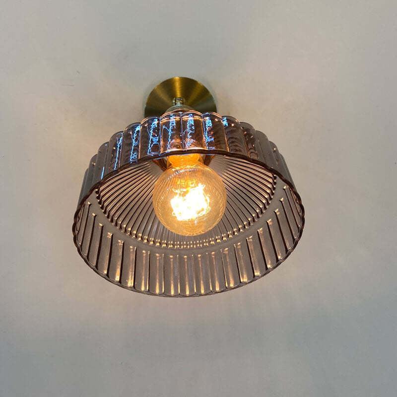 Nordic Dome Glass Brass Wall Sconce