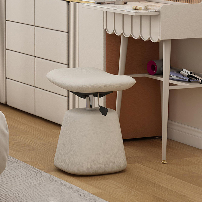 Lighom minimalist vanity height-adjustable leather fabric wood vanity stools