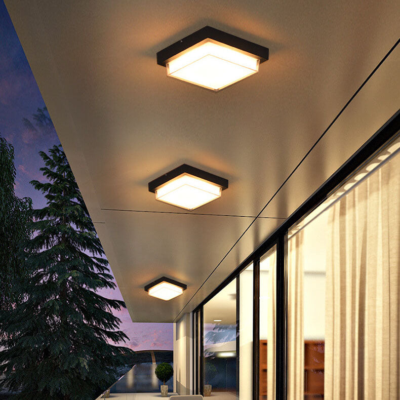 Modern Outdoor Aluminum Induction Flush Light