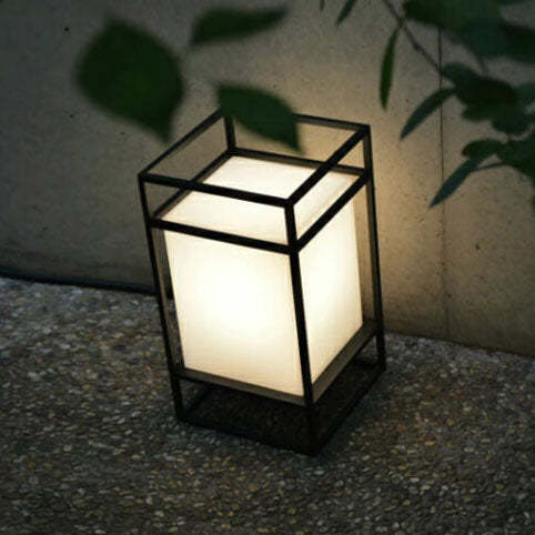 Japanese Tatami Rectangular Iron Fabric Floor Lamp