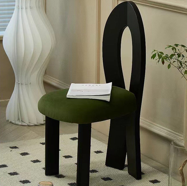 French Velvet Wood Mermaid Dining Chair
