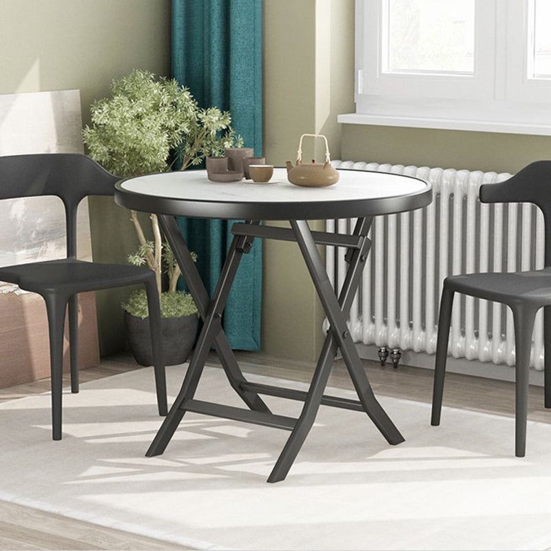Minimalist Round Marble 4-Seat Dining Table