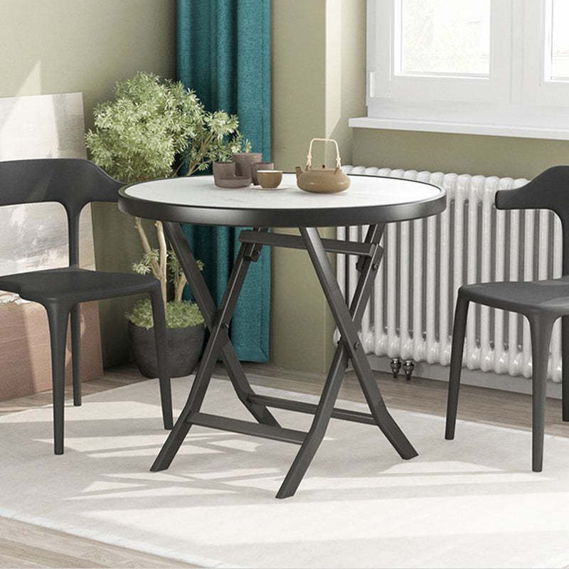 Minimalist Round Marble 4-Seat Dining Table