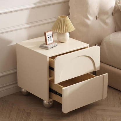 Minimalist Ball-Base Carbon Steel Nightstand