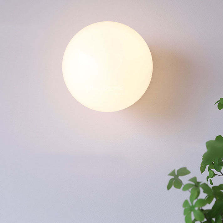 Modern Vintage Iron Glass Round Wall Sconce