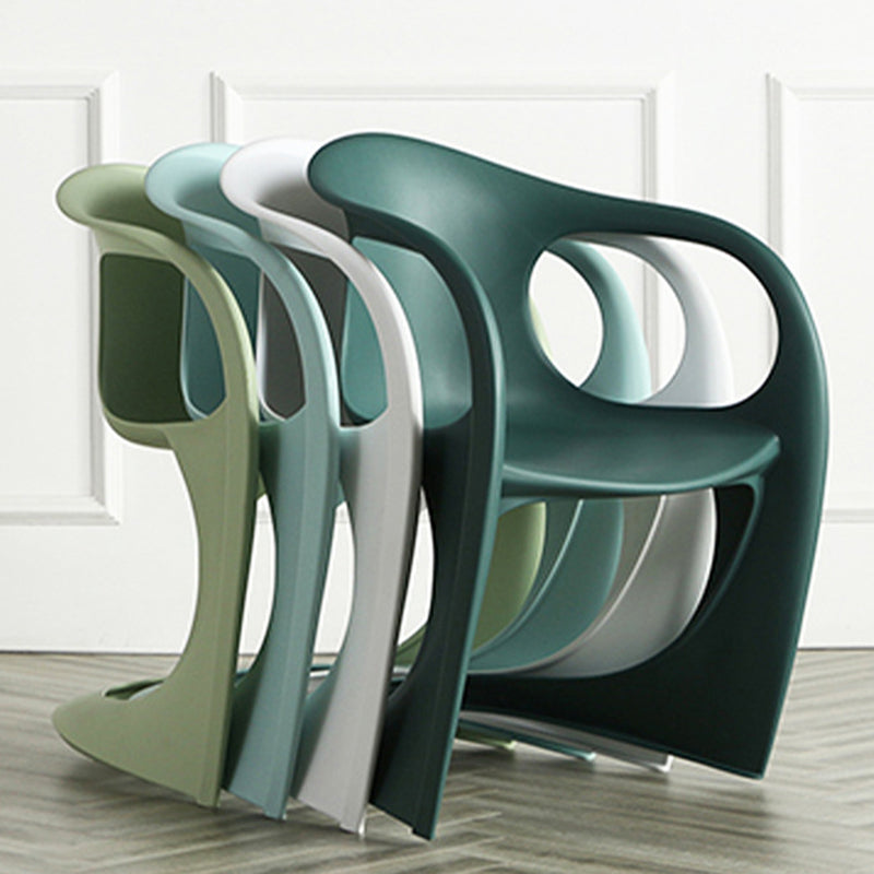 Scandinavian Curved Plastic Armchair