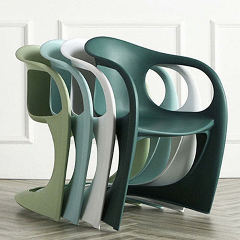 Scandinavian Curved Plastic Armchair