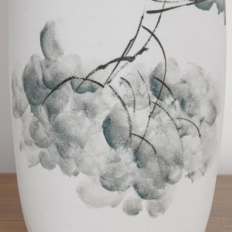 Modern Chinese Ink Ceramic Fabric Lamp