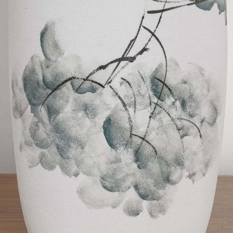 Modern Chinese Ink Ceramic Fabric Lamp
