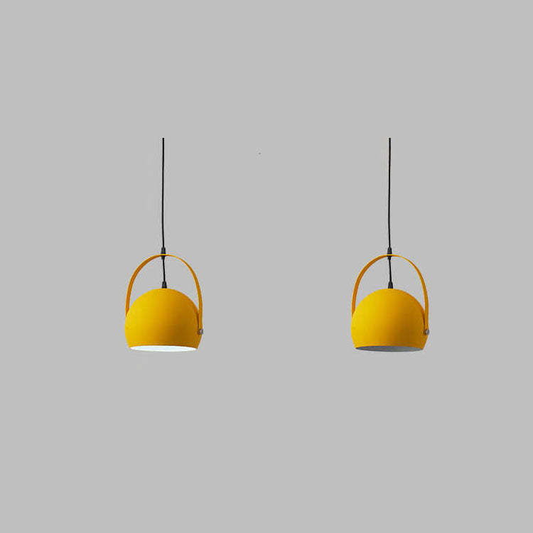 Nordic Macaron Aluminum Semicircle Pendant Light