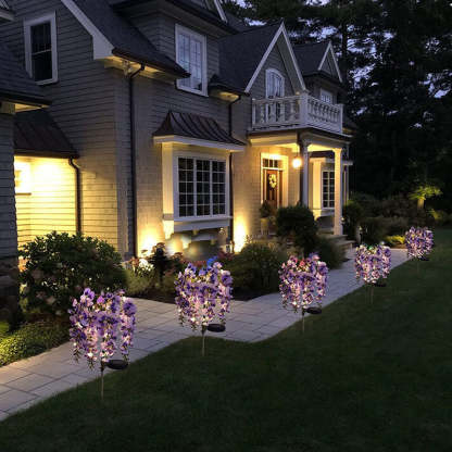 Solar Faux Wisteria LED Outdoor Lawn Plug Light