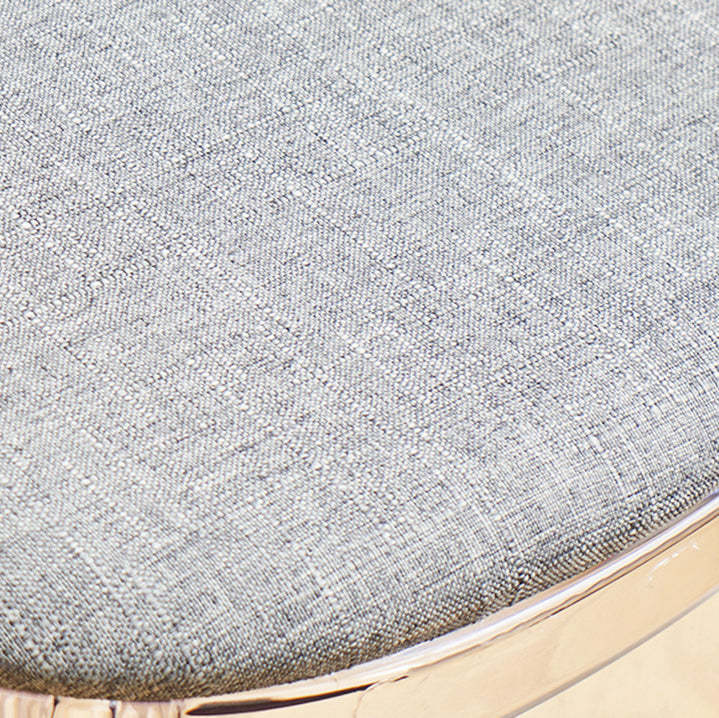 Scandinavian Curved Plastic Fabric Chair