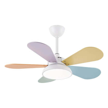 Simple Colorful Fan Leaf Kids Fan Light