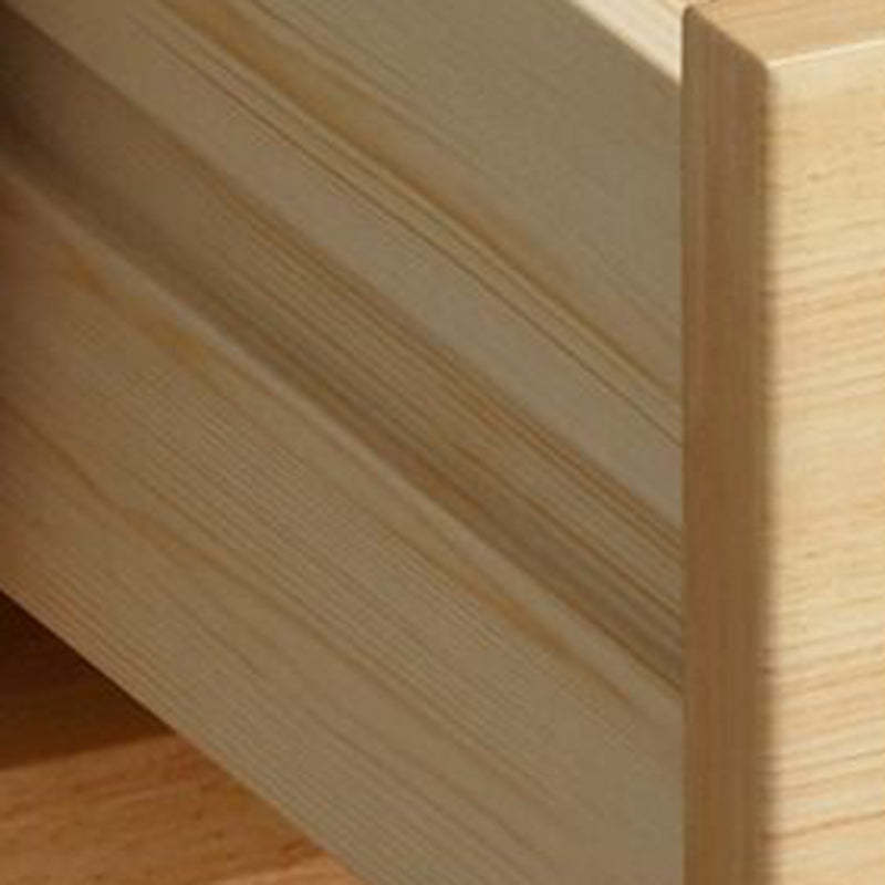 Modern Wood Rattan 2-Drawer Side Table