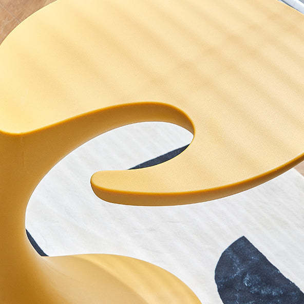 Contemporary Oval Base Plastic End Table — Ginger