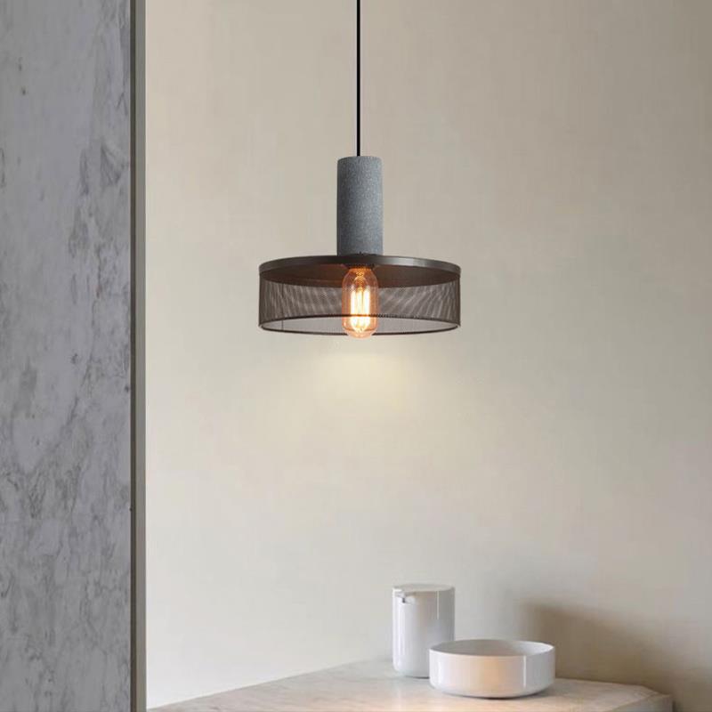 Industrial Tapered Cement Iron Pendant Light