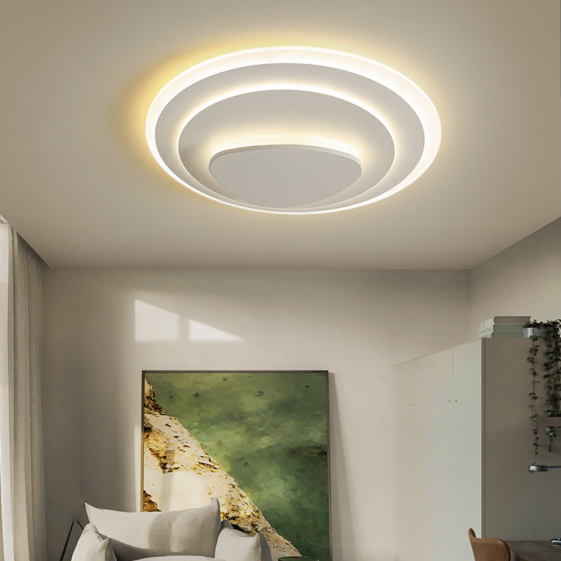 Nordic Geometric Wrought Iron Flush Ceiling Light