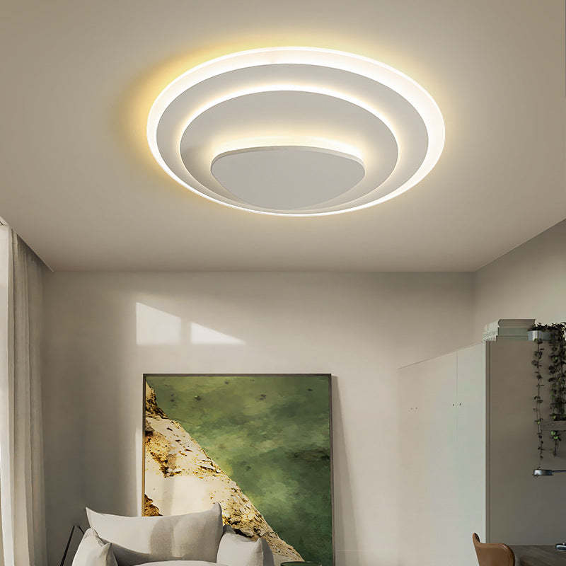 Nordic Geometric Wrought Iron Flush Ceiling Light
