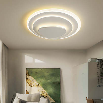 Nordic Geometric Wrought Iron Flush Ceiling Light