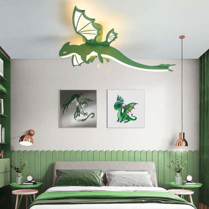 Contemporary Acrylic Dinosaur Ceiling Light
