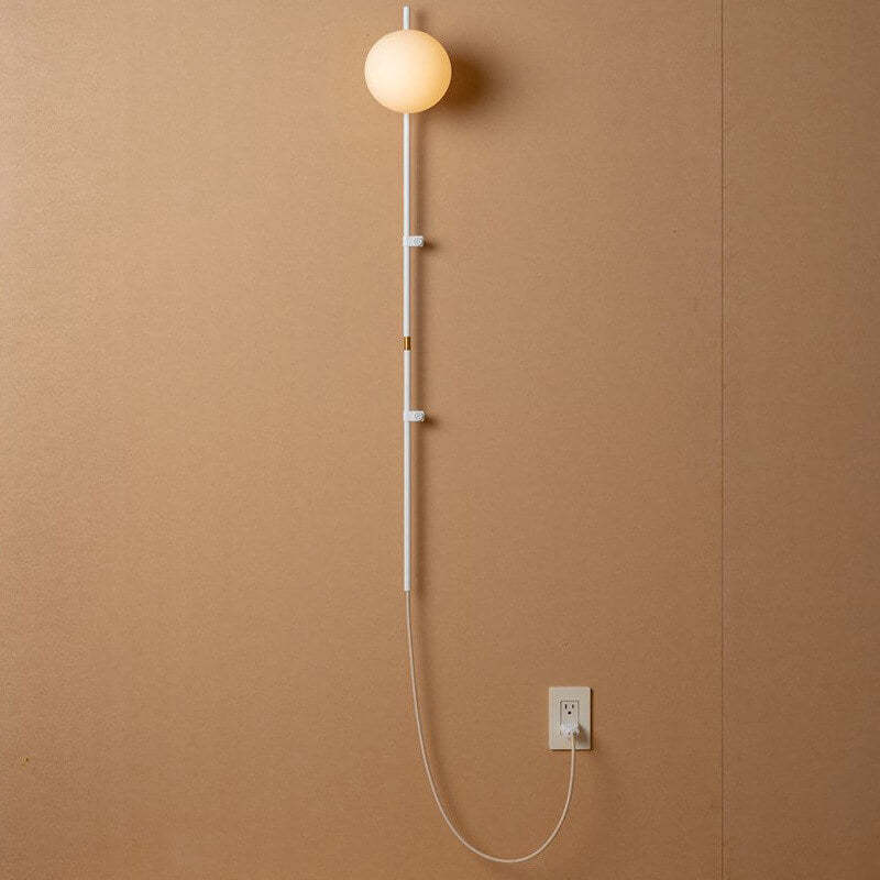 Minimalist Long Pole Glass Globe Sconce