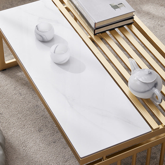 Japanese Sintered Stone Metal Coffee Table