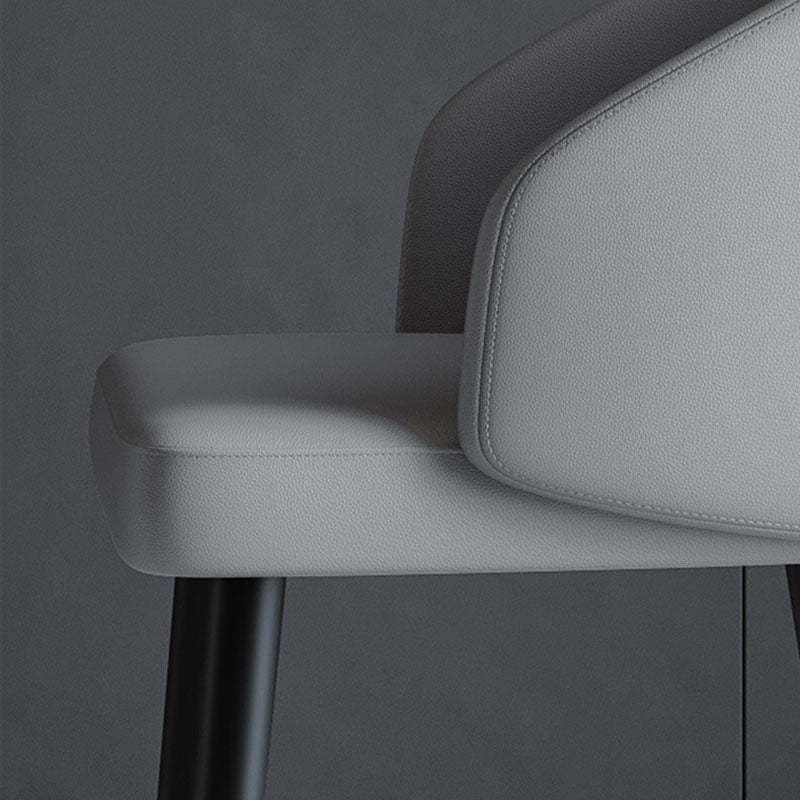 Nordic Trapezoid Saddle Leather Ash Dining Chair