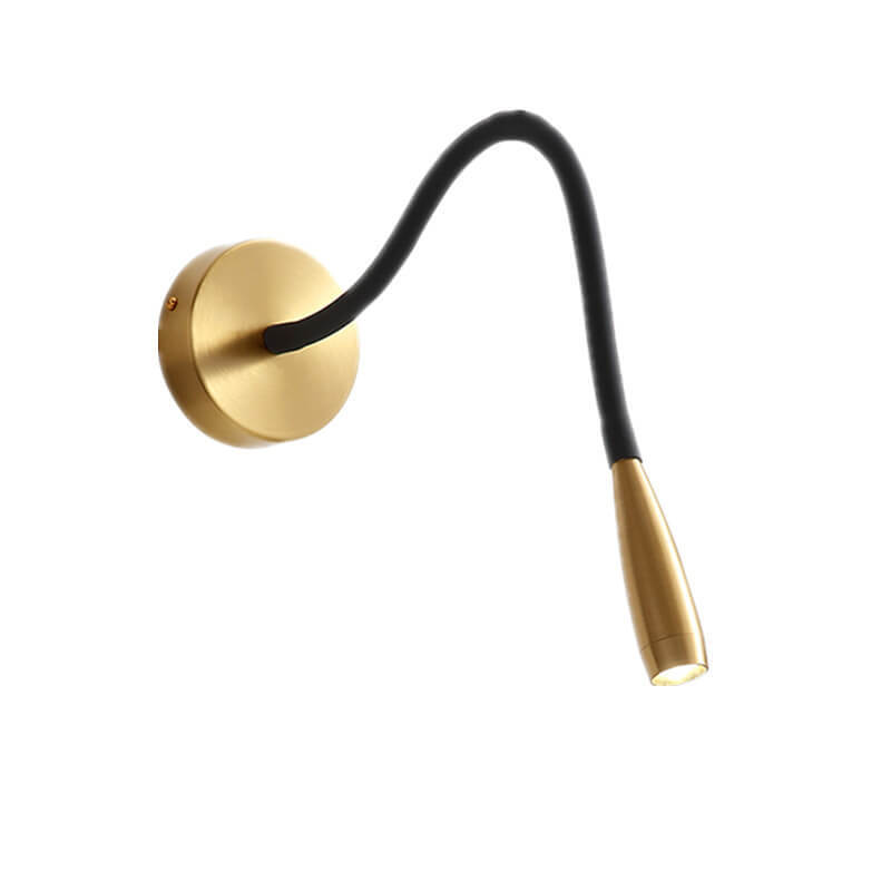 Simple Hose Spotlight Brass LED Reading Sconce — 220V-240V For UK/AU / Warm Light (3000K)