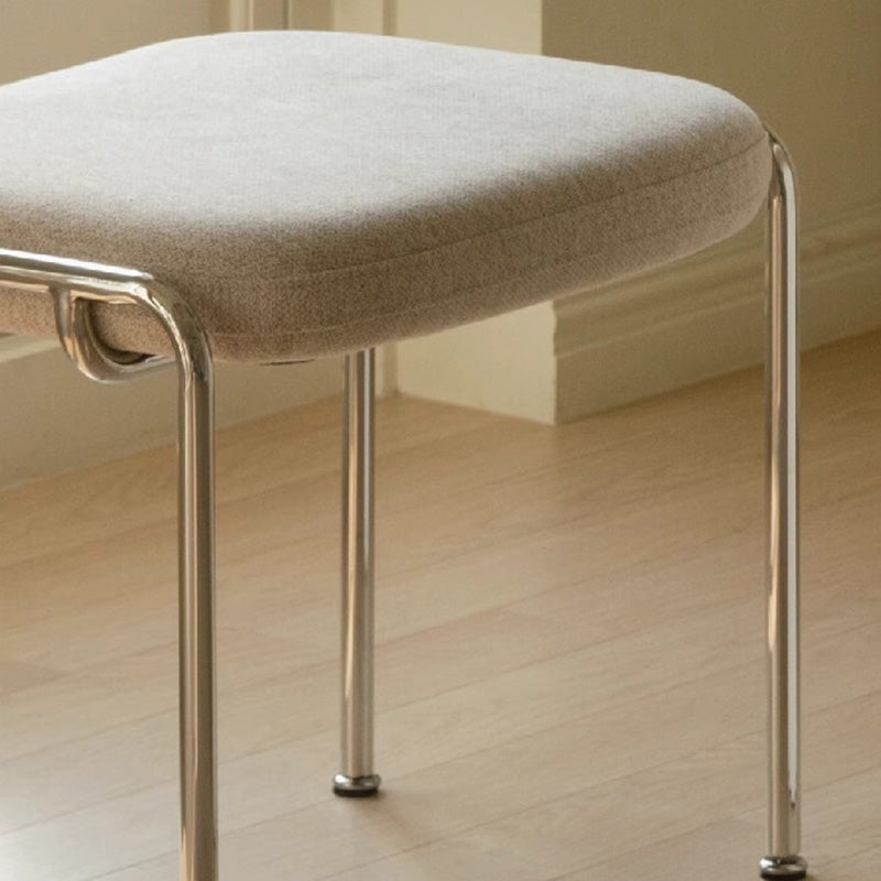 Scandinavian Backless Upholstered Vanity Stool