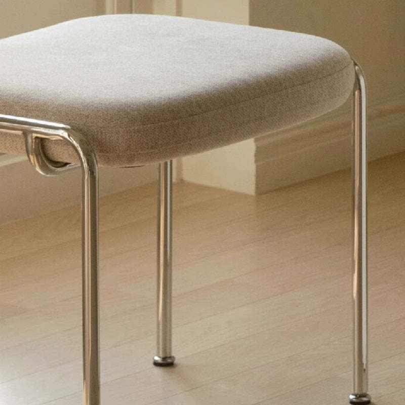 Scandinavian Backless Upholstered Vanity Stool